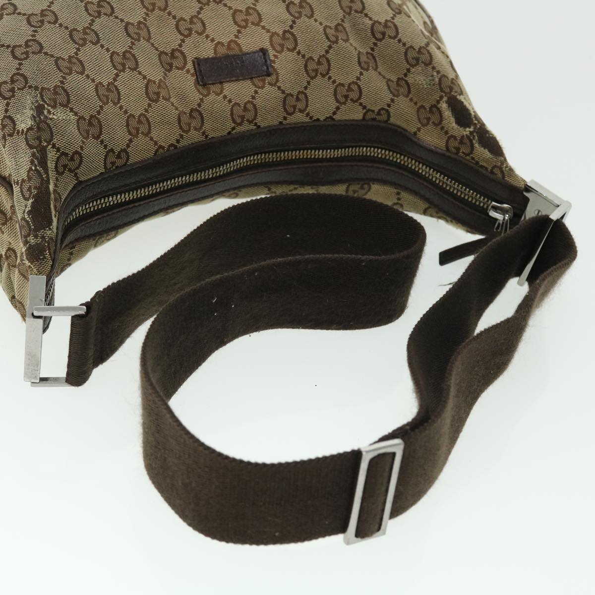 GUCCI GG Canvas Shoulder Bag Beige 122790 Auth 50738