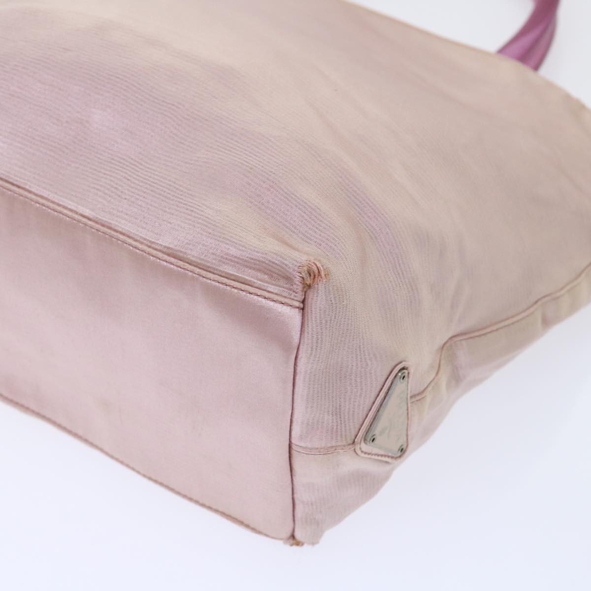 PRADA Hand Bag Leather Nylon Canvas 3Set Pink Beige Brown Auth 50755