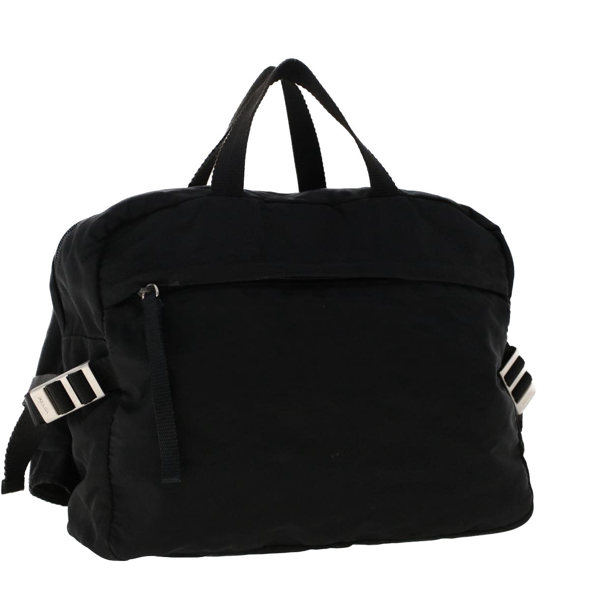 PRADA Waist bag Nylon Black Auth 50758