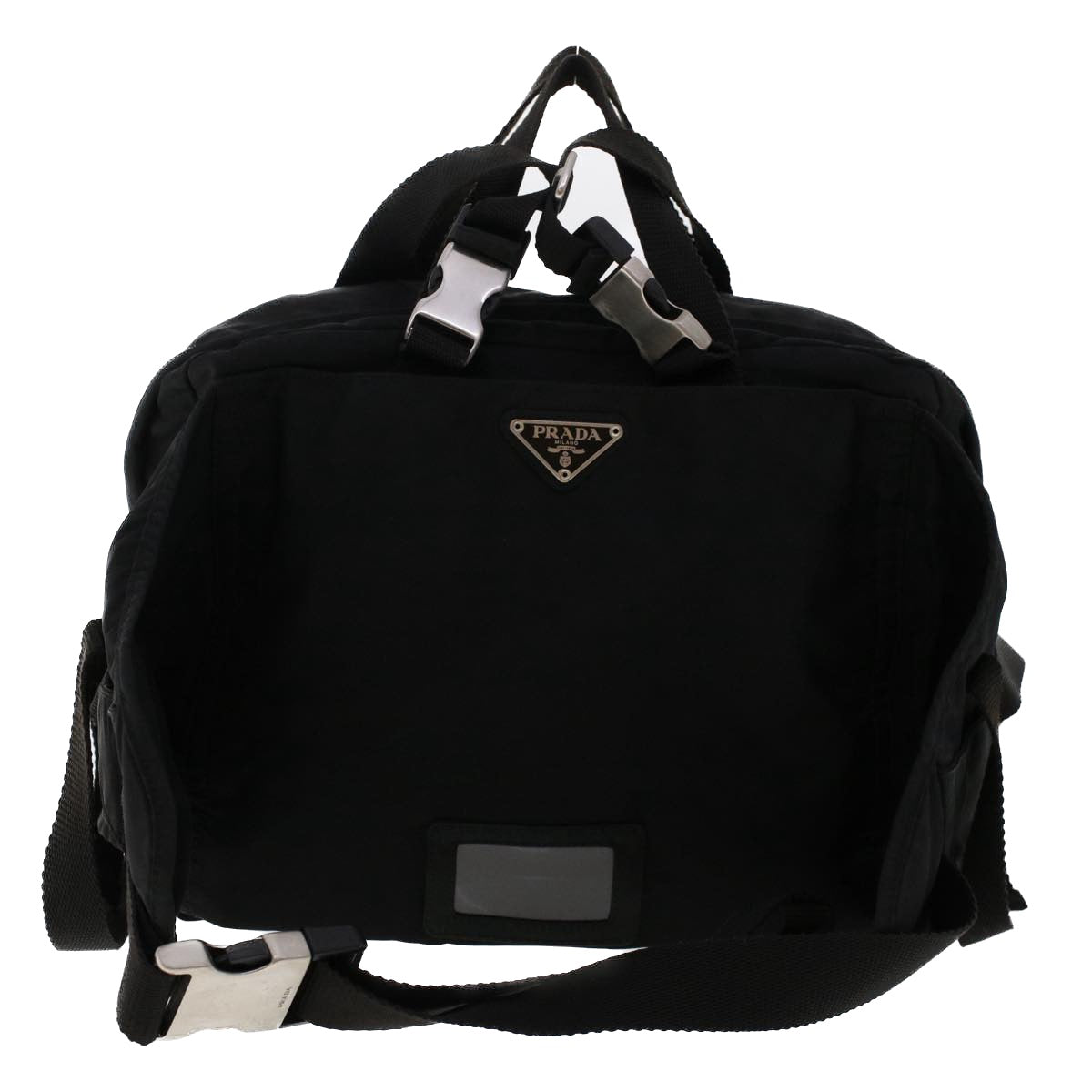 PRADA Waist bag Nylon Black Auth 50758 - 0