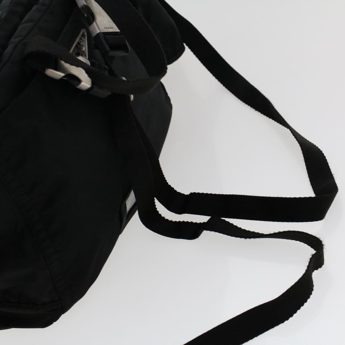 PRADA Waist bag Nylon Black Auth 50758