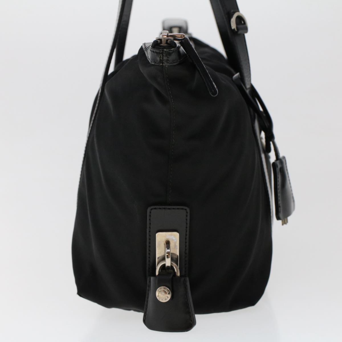 PRADA Tote Bag Nylon Black Auth 50759
