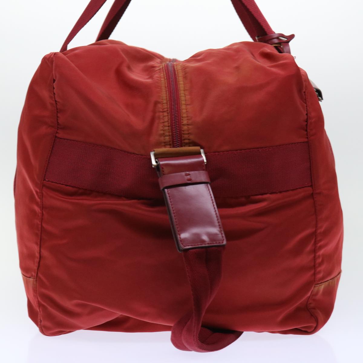 PRADA Boston Bag Nylon 2way Red Auth 50761