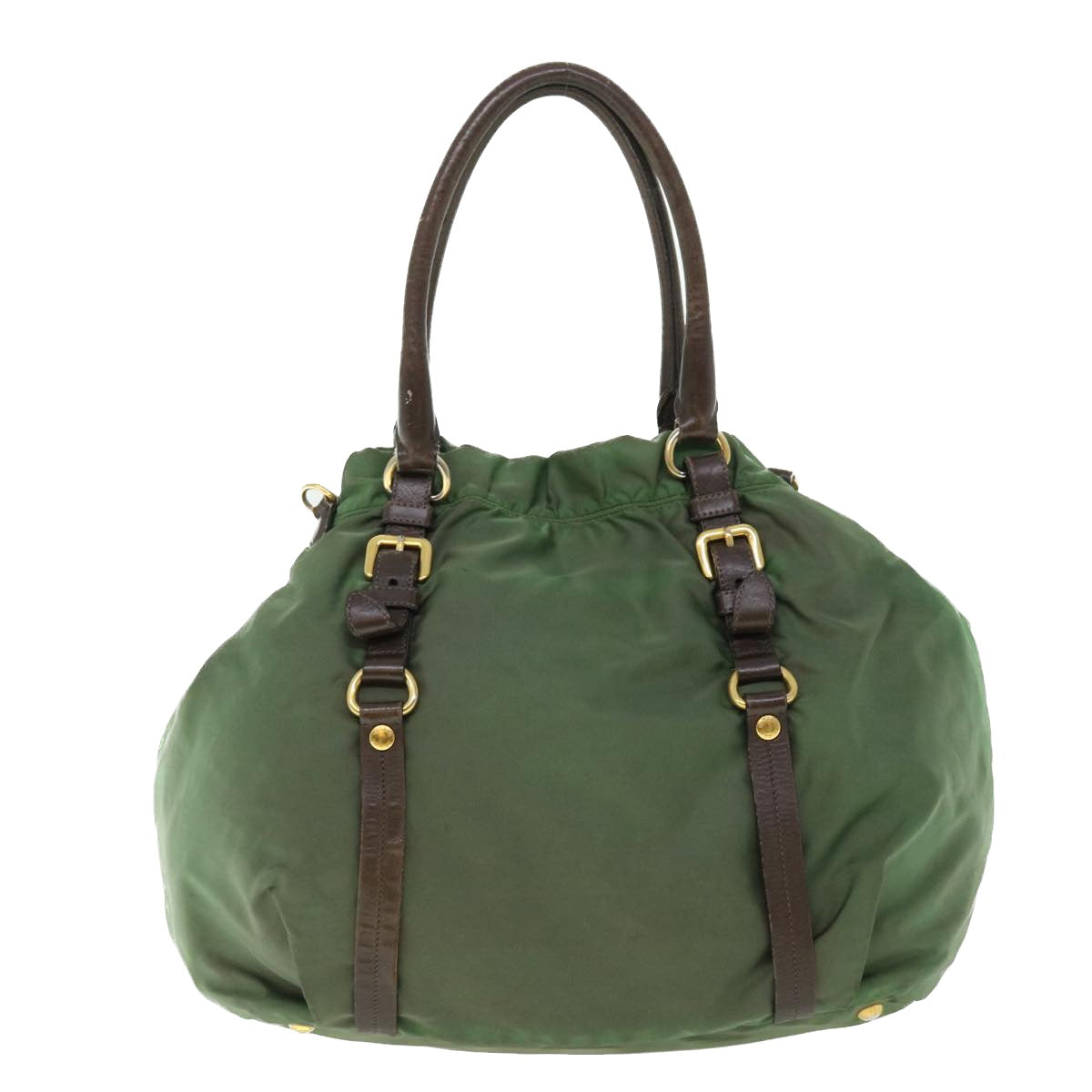 PRADA Shoulder Bag Nylon Green Auth 50780 - 0