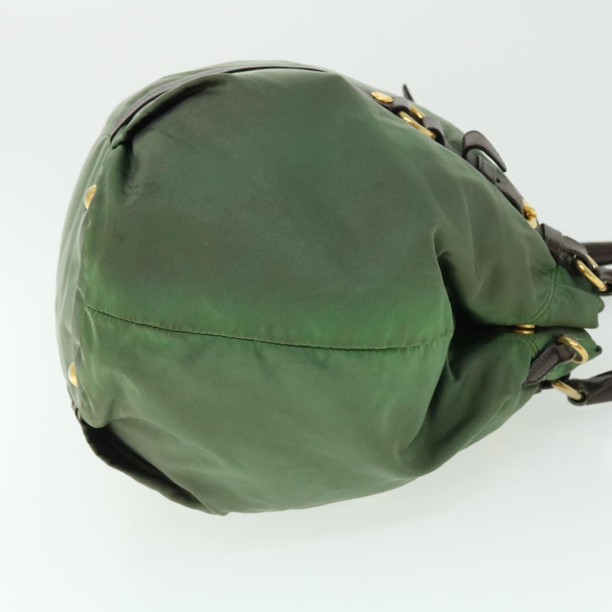 PRADA Shoulder Bag Nylon Green Auth 50780