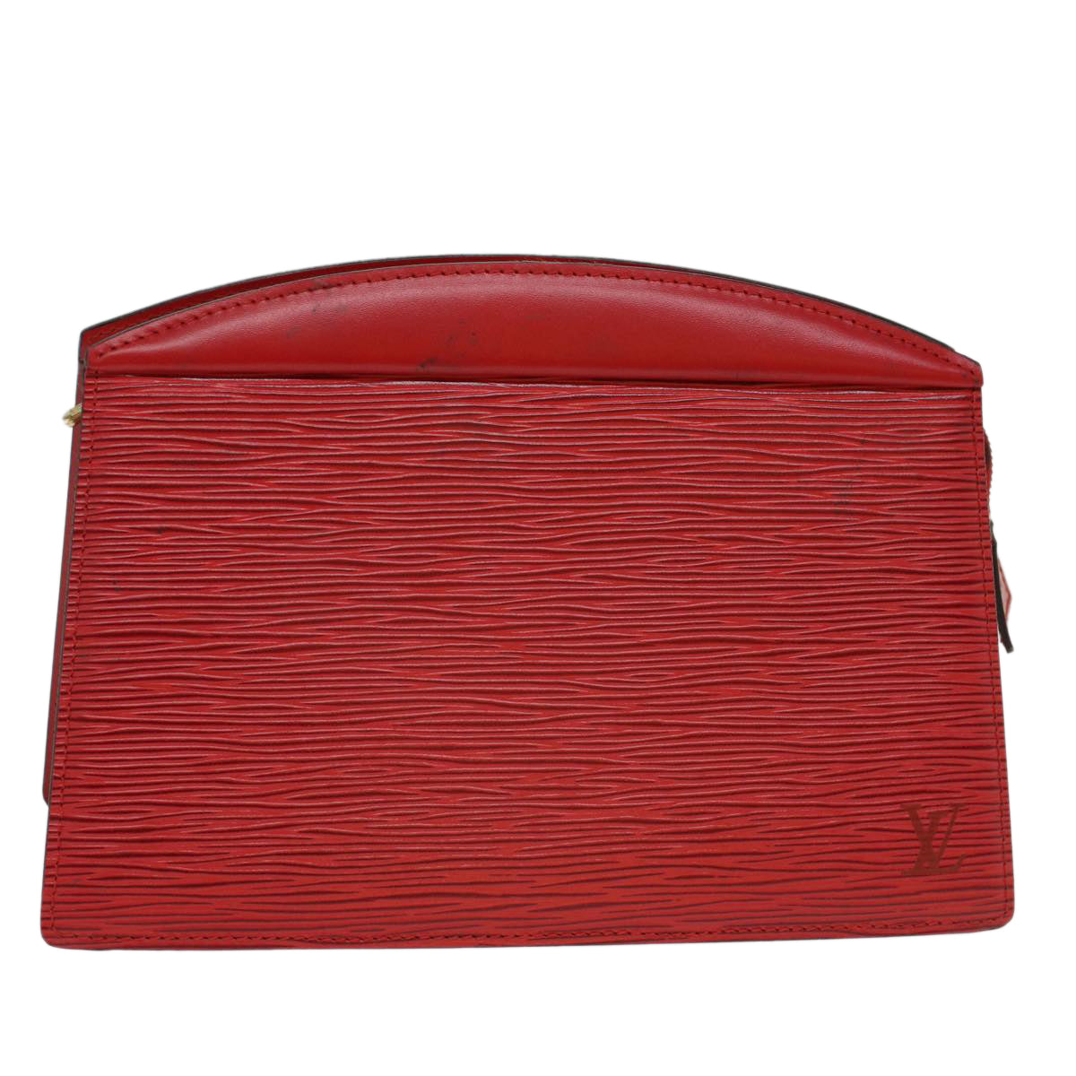 LOUIS VUITTON Epi Trousse Crete Clutch Bag Red M48407 LV Auth 50785