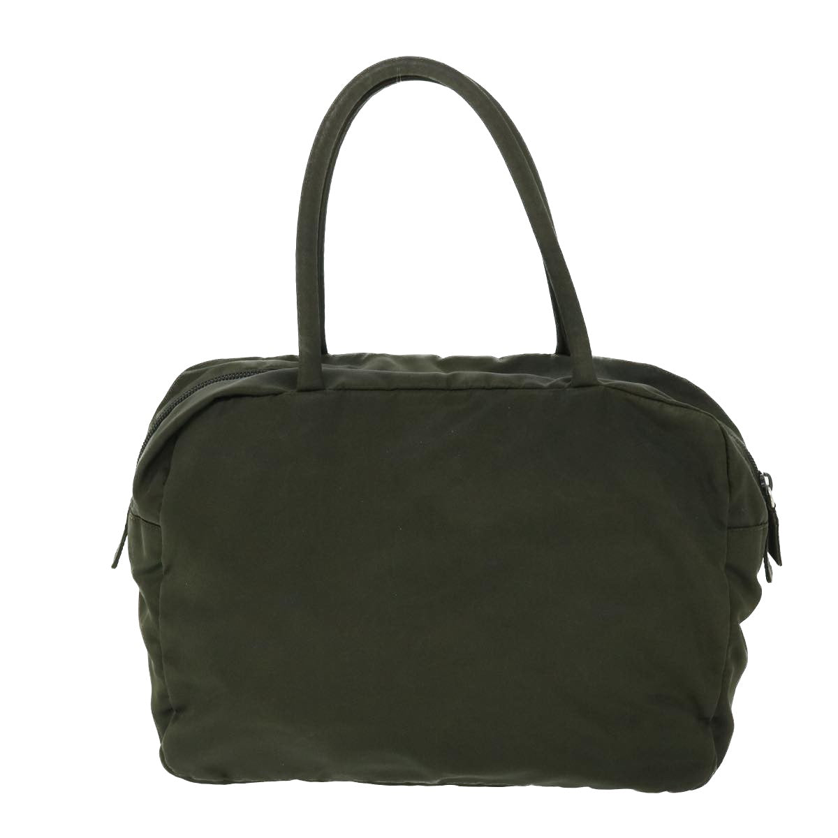 PRADA Hand Bag Nylon Khaki Auth 50792