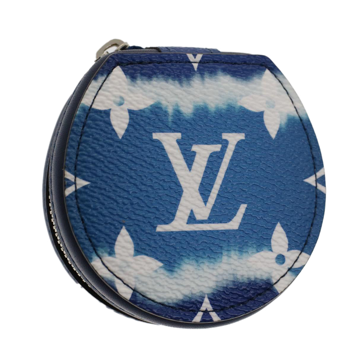 LOUIS VUITTON Monogram Escal Earphone Case Blue GI0491 LV Auth 50809A