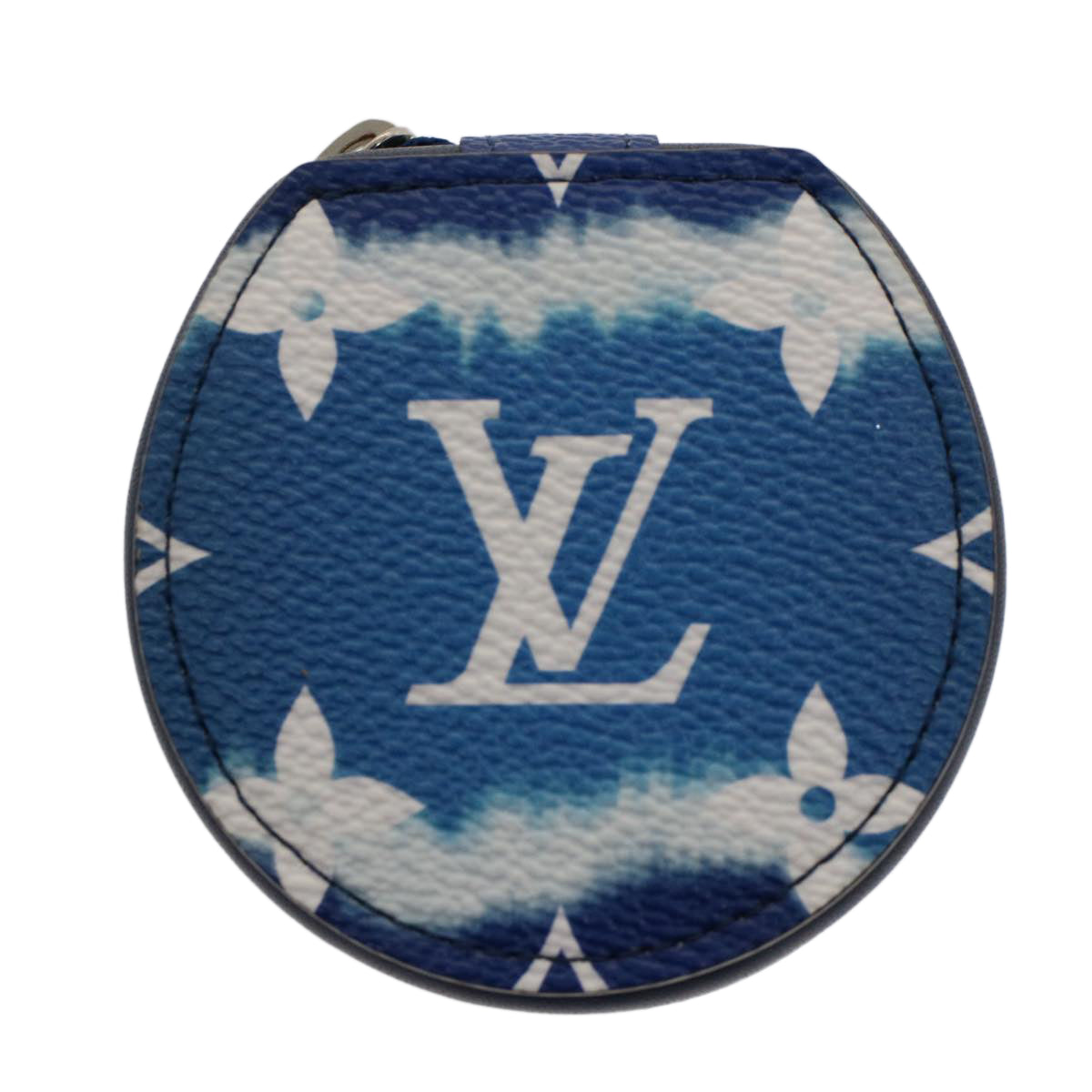 LOUIS VUITTON Monogram Escal Earphone Case Blue GI0491 LV Auth 50809A