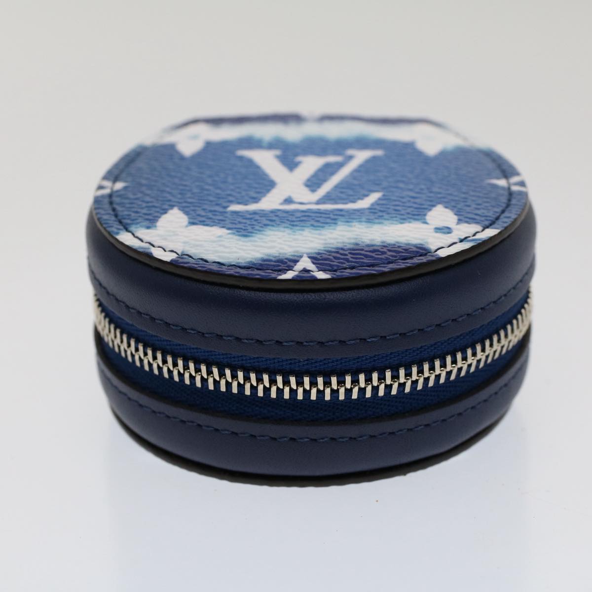 LOUIS VUITTON Monogram Escal Earphone Case Blue GI0491 LV Auth 50809A