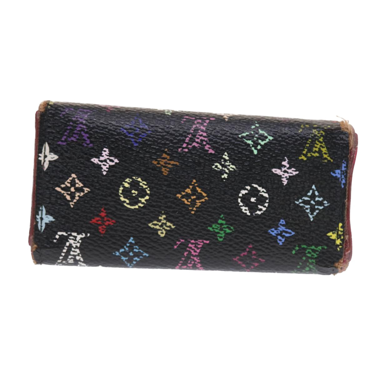 LOUIS VUITTON Monogram Multicolor Multicles 4 Key Case Black M60044 Auth 50827 - 0