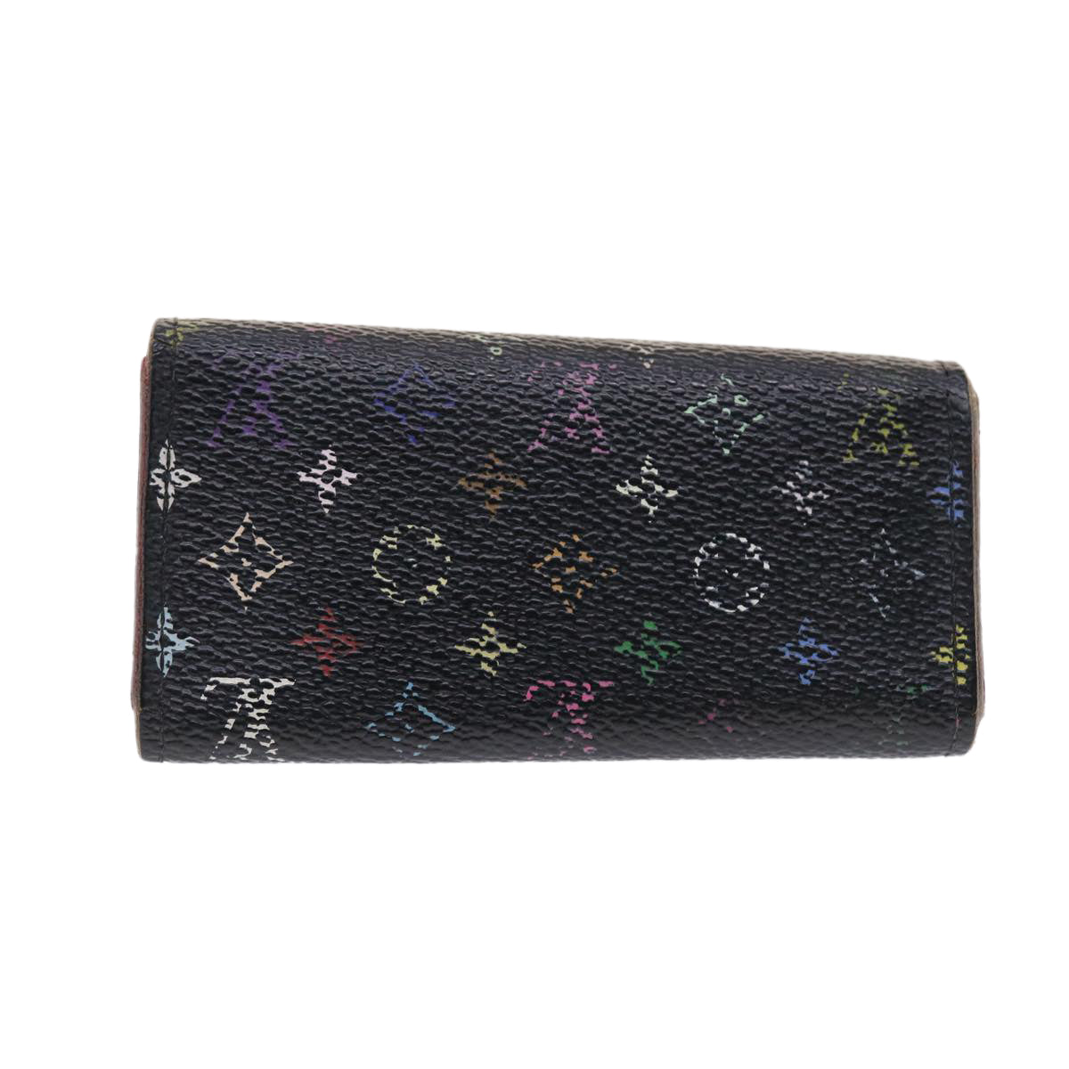 LOUIS VUITTON Monogram Multicolor Multicles 4 Key Case Black M60044 Auth 50828 - 0