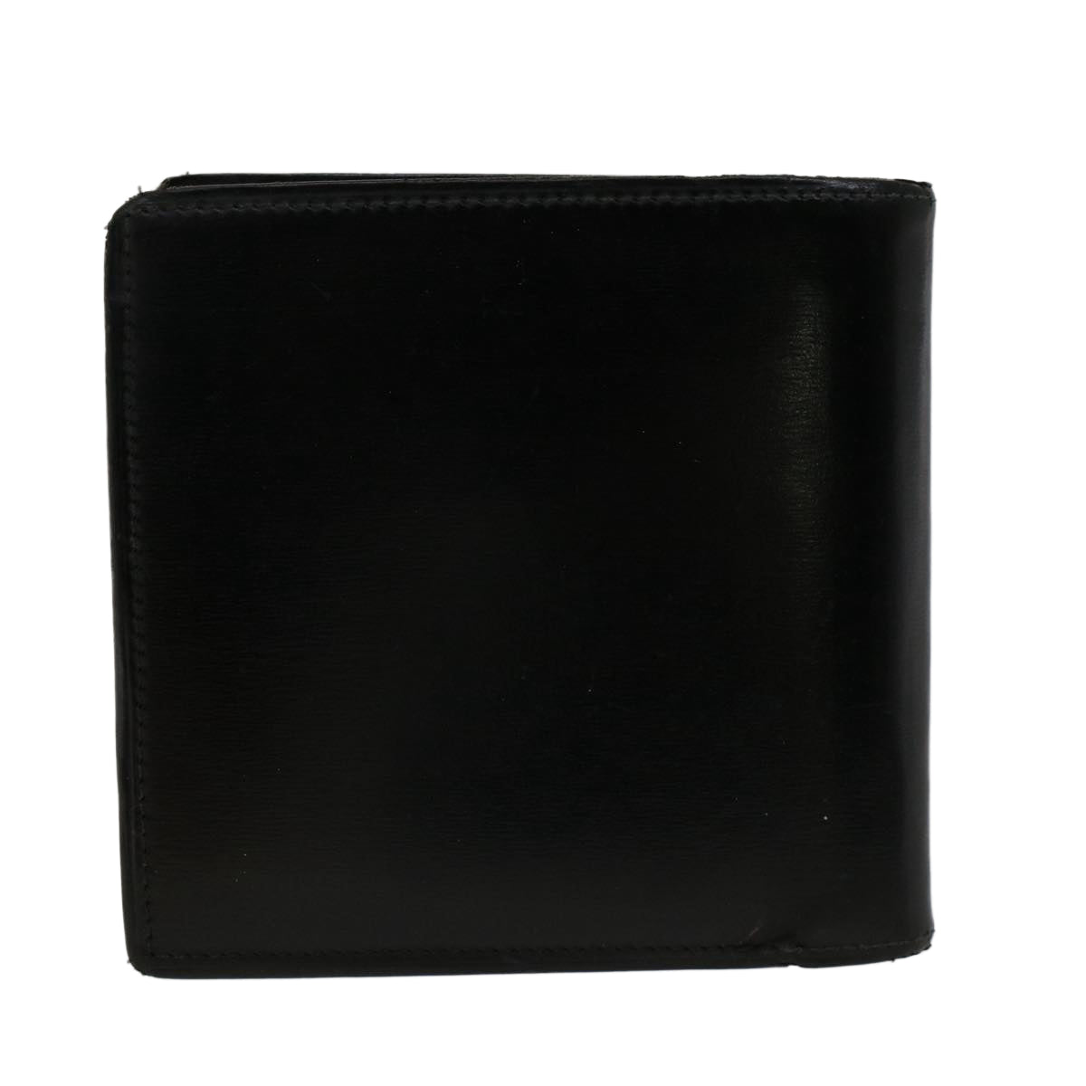 CARTIER Wallet Leather Black Auth 50843