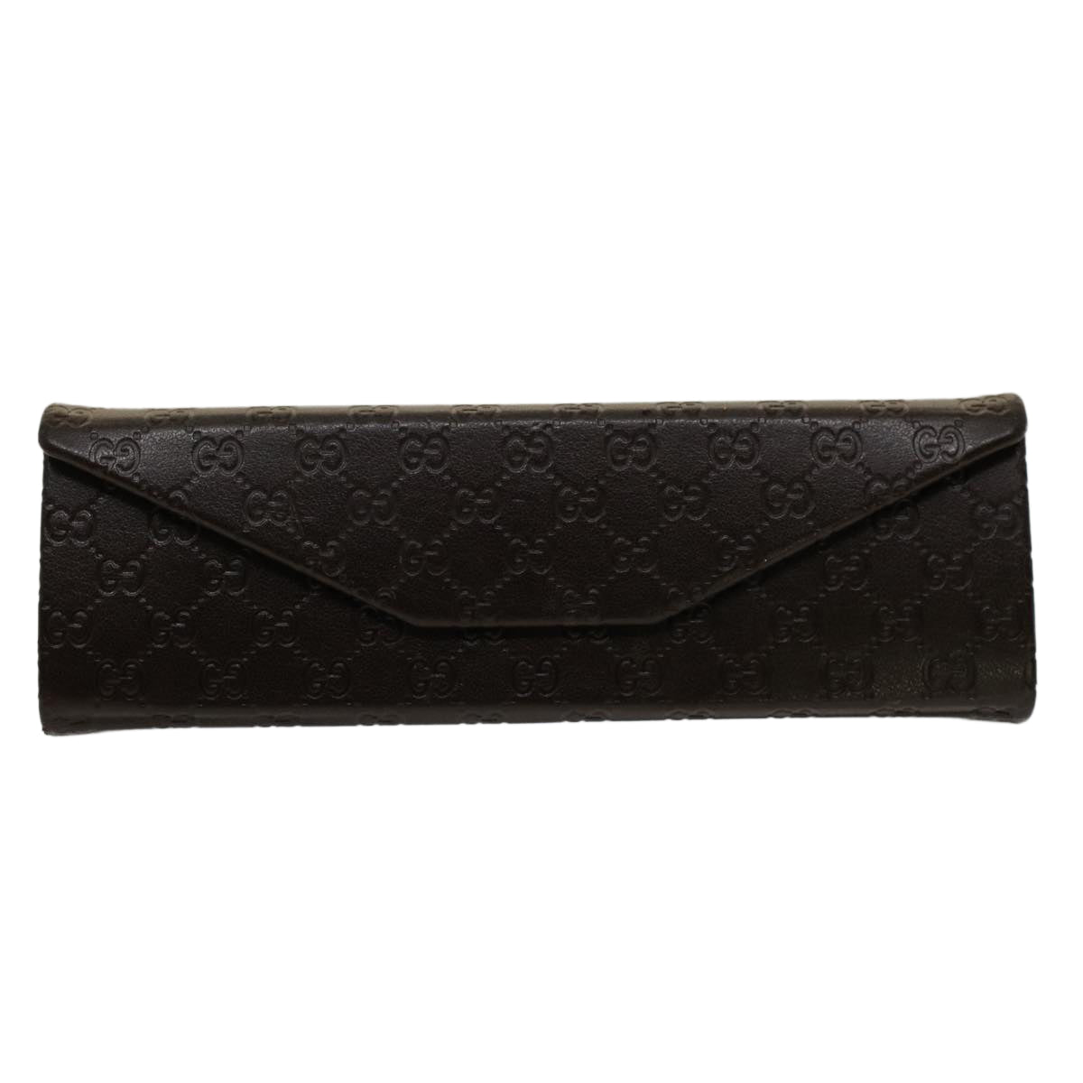 GUCCI Micro GG Canvas Guccissima Glasses Case Black Auth 50846