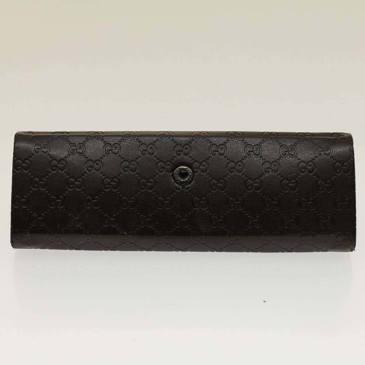 GUCCI Micro GG Canvas Guccissima Glasses Case Black Auth 50846