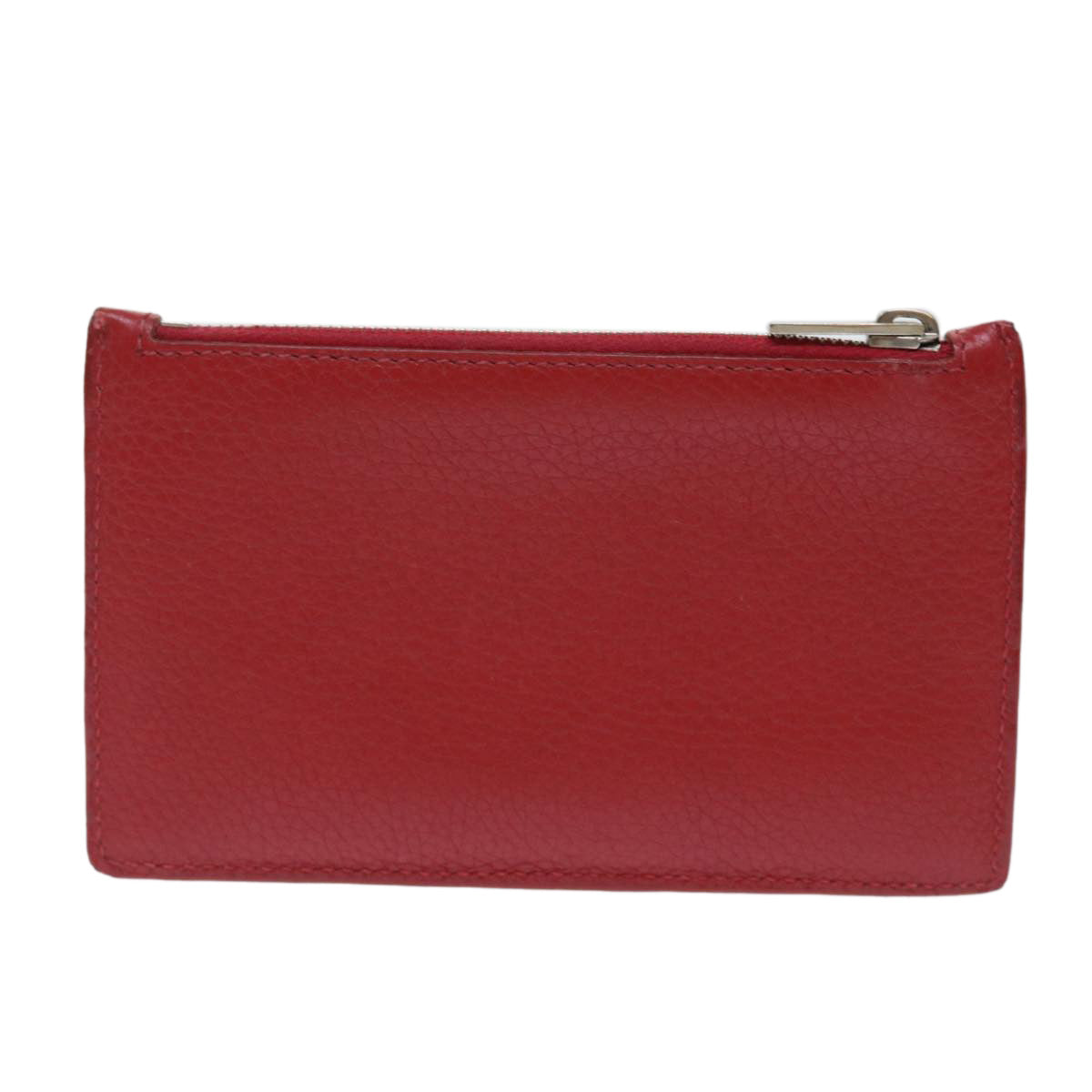 CELINE Coin Purse Leather Red Auth 50848 - 0