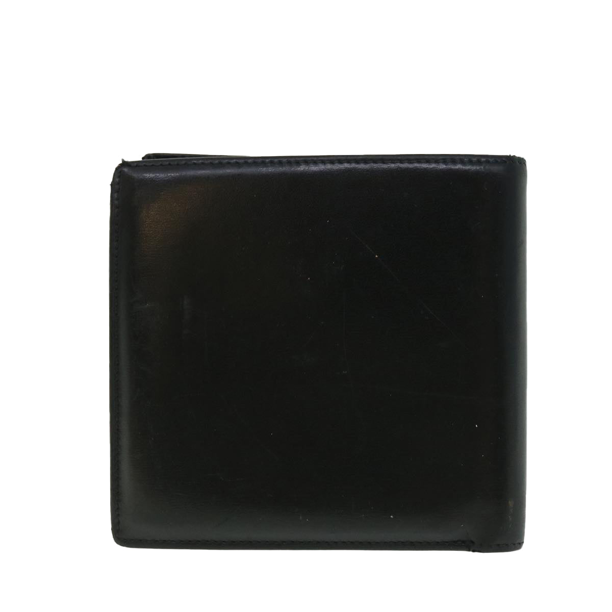 CARTIER Wallet Leather Black Auth 50851