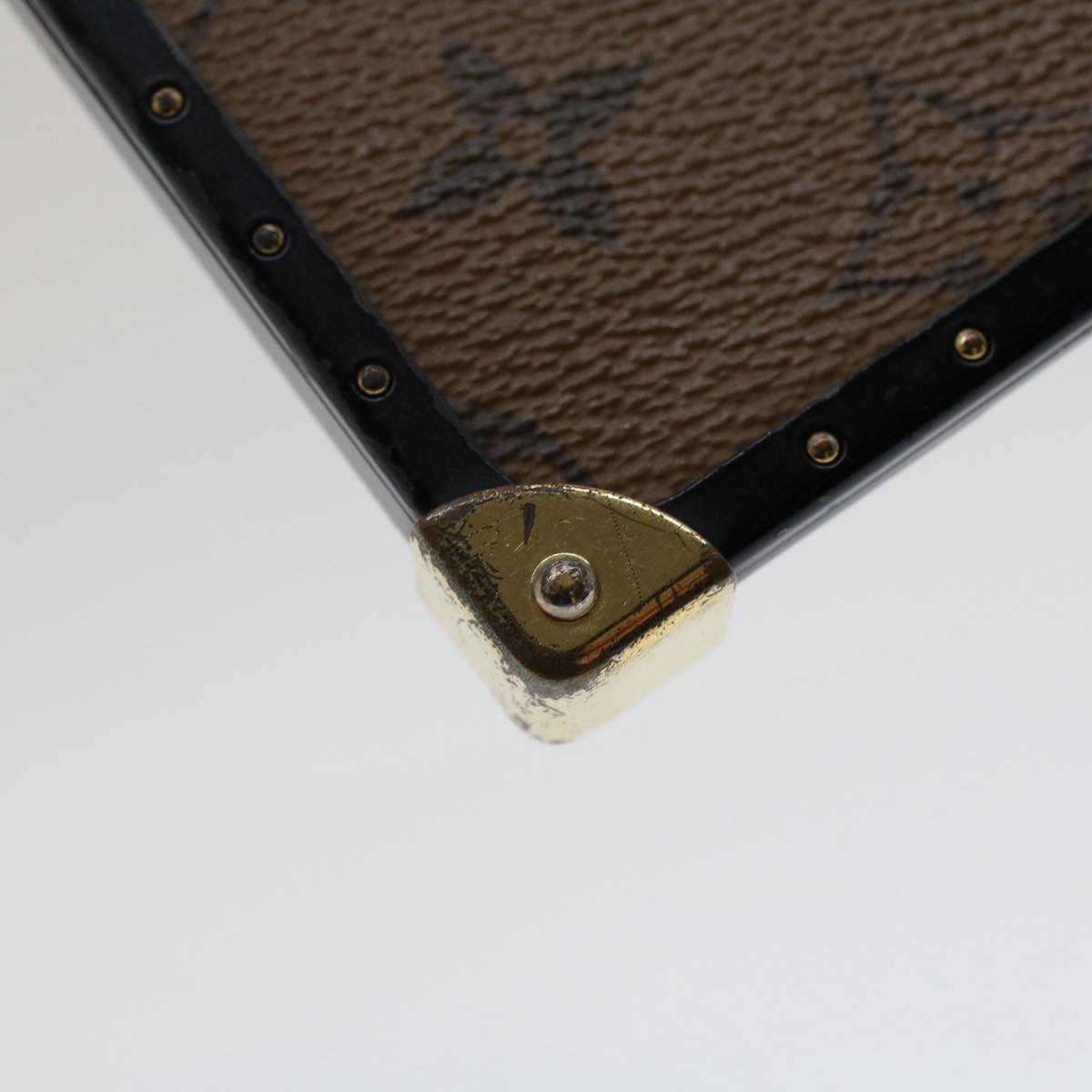 LOUIS VUITTON Monogram Reverse Eye Trunk iPhoneX Case M62619 LV Auth 50866