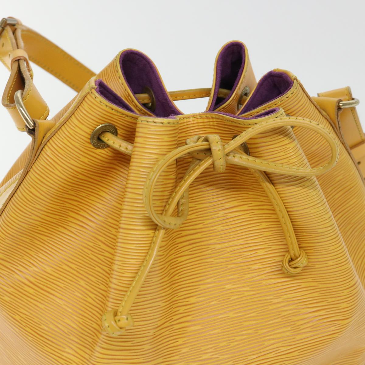 LOUIS VUITTON Epi Petit Noe Shoulder Bag Tassili Yellow M44109 LV Auth 50978