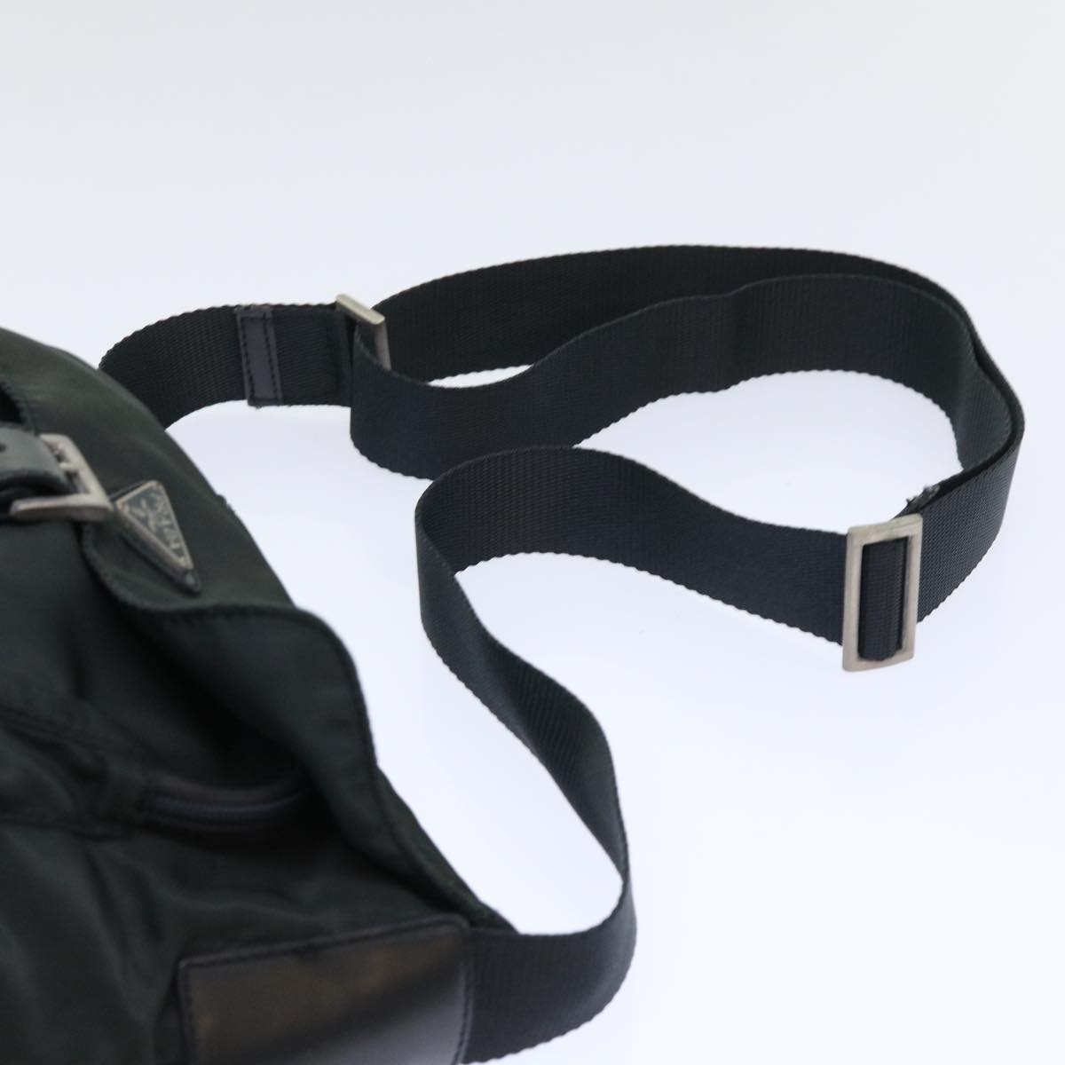 PRADA Shoulder Bag Nylon Khaki Auth 51019