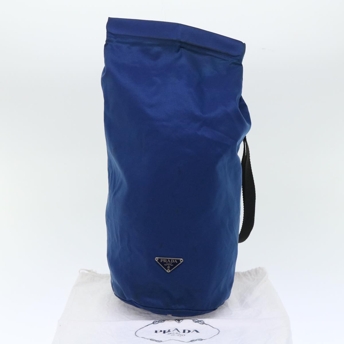 PRADA Shoulder Bag Nylon Blue Black Auth 51023