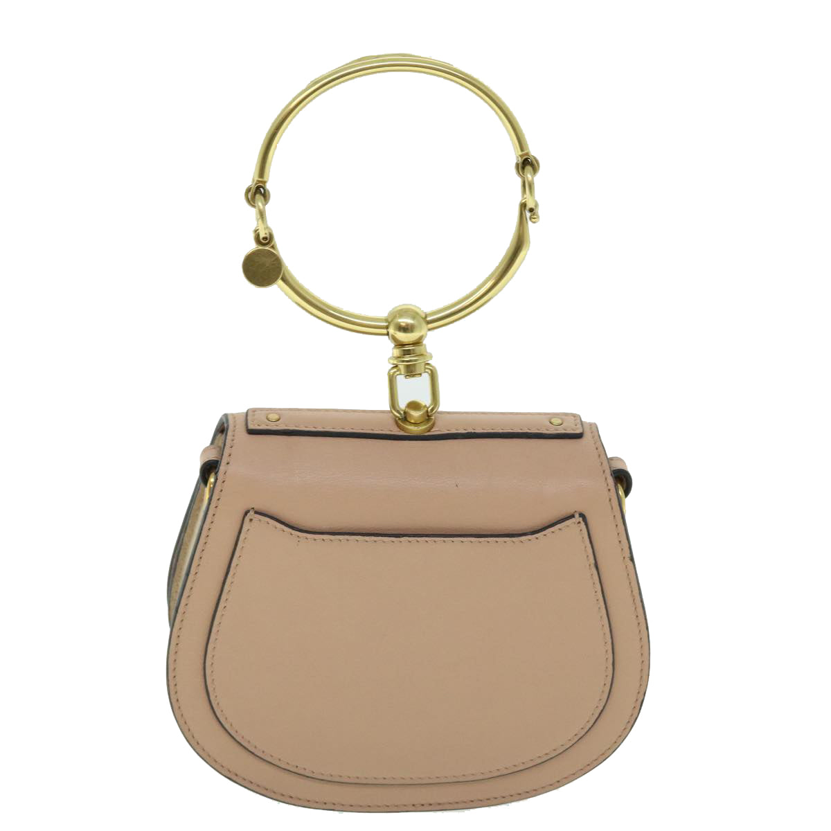Chloe Small Bracelet Bag Hand Bag Leather 2way Beige Auth 51030 - 0