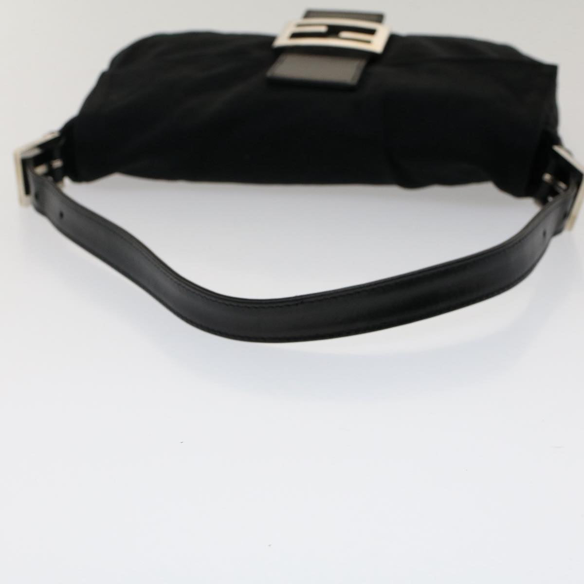 FENDI Mamma Baguette Shoulder Bag Nylon Black Auth 51049