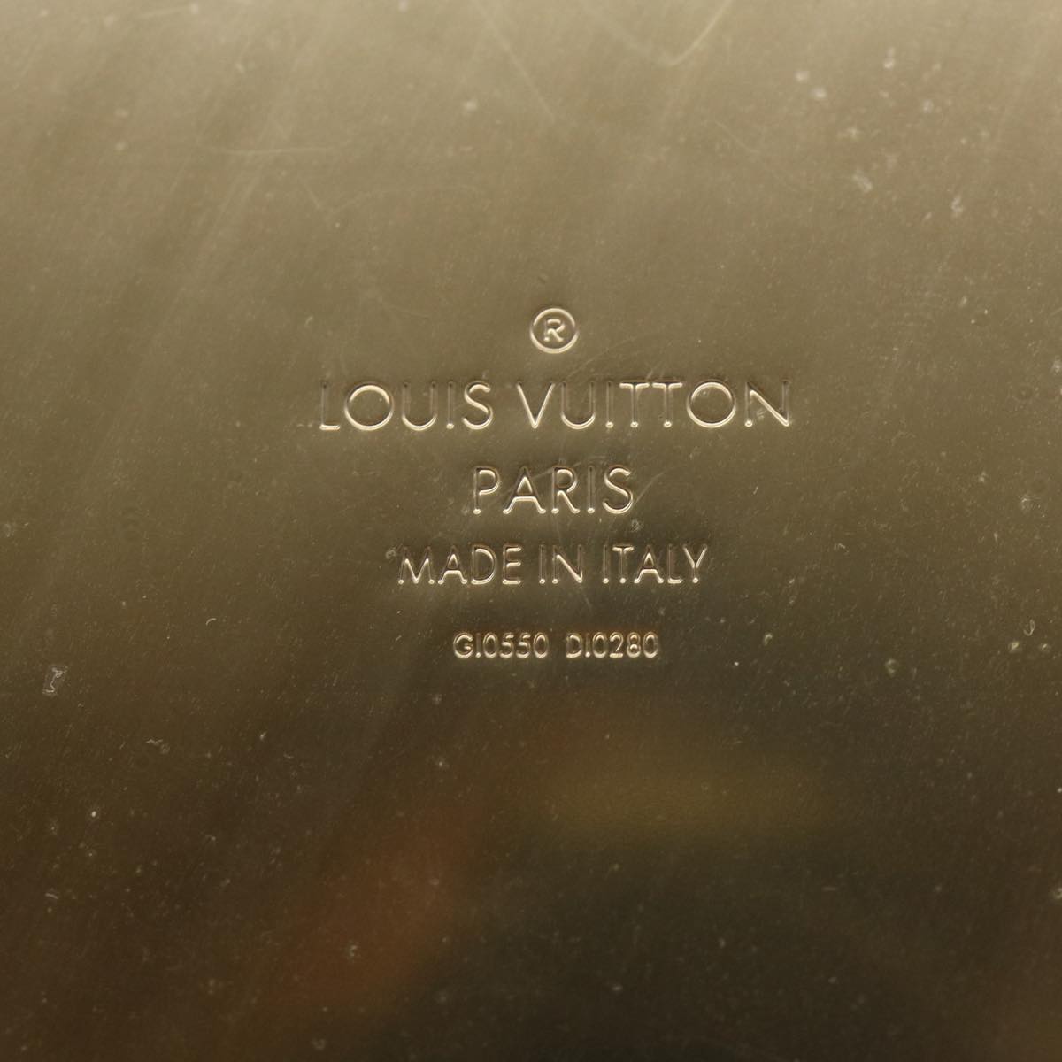 LOUIS VUITTON Gaston Snowball Snow Globe Clear Gold GI0550 LV Auth 51069