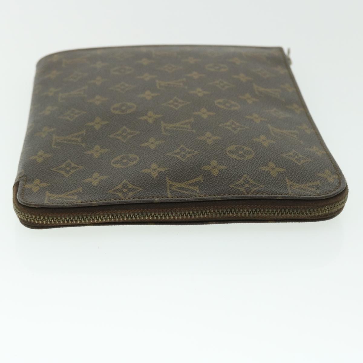 LOUIS VUITTON Monogram Poche Document Briefcase M53400 LV Auth 51080