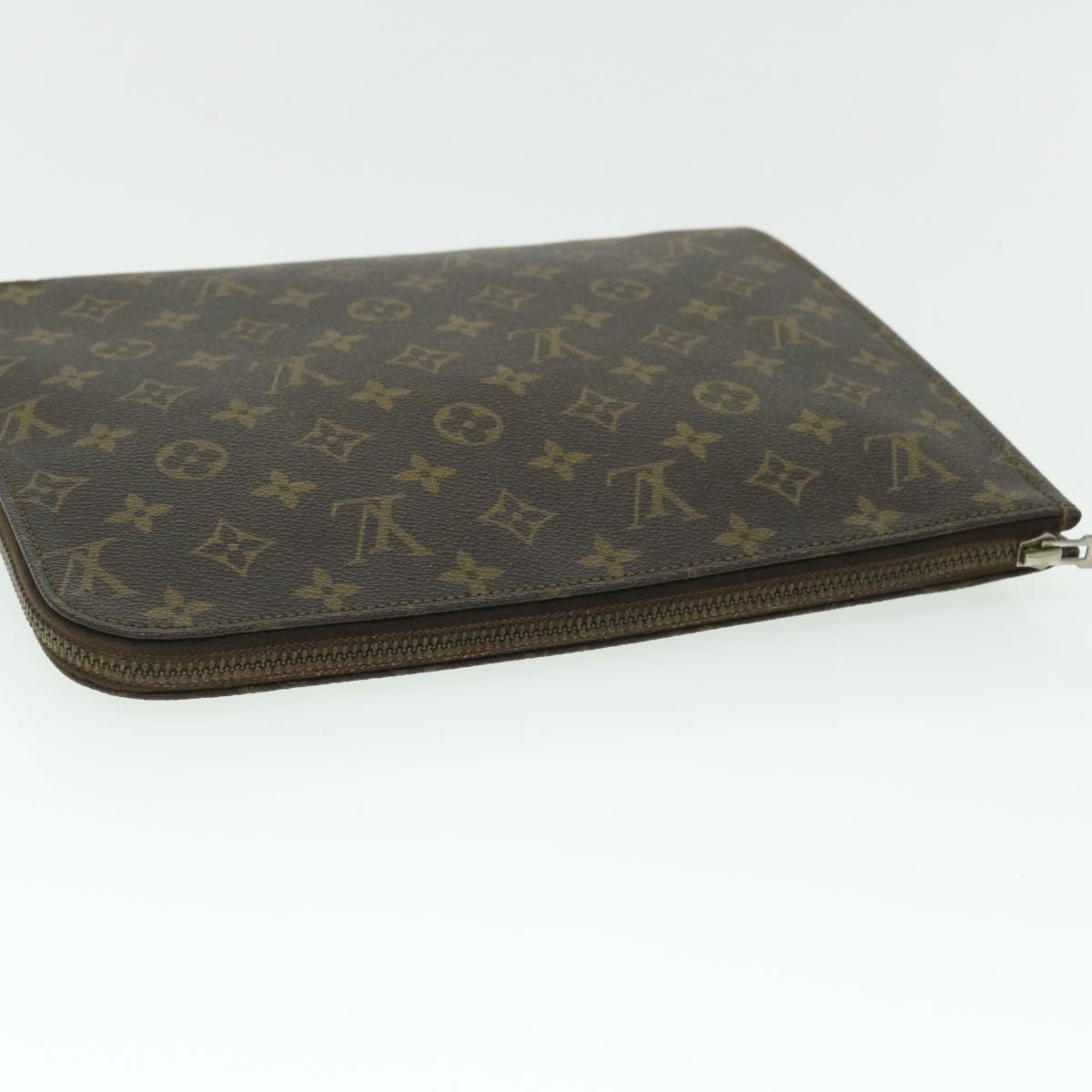 LOUIS VUITTON Monogram Poche Document Briefcase M53400 LV Auth 51080