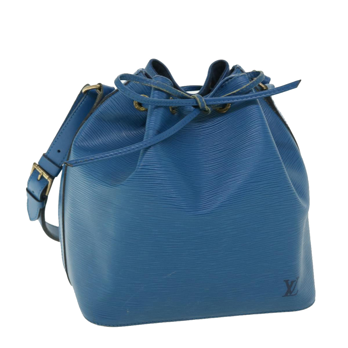 LOUIS VUITTON Epi Petit Noe Shoulder Bag Blue M44105 LV Auth 51082