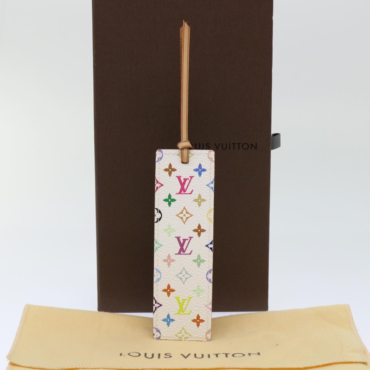 LOUIS VUITTON Monogram Multicolor Mark Page Kadu Bookmark M99196 LV Auth 51099