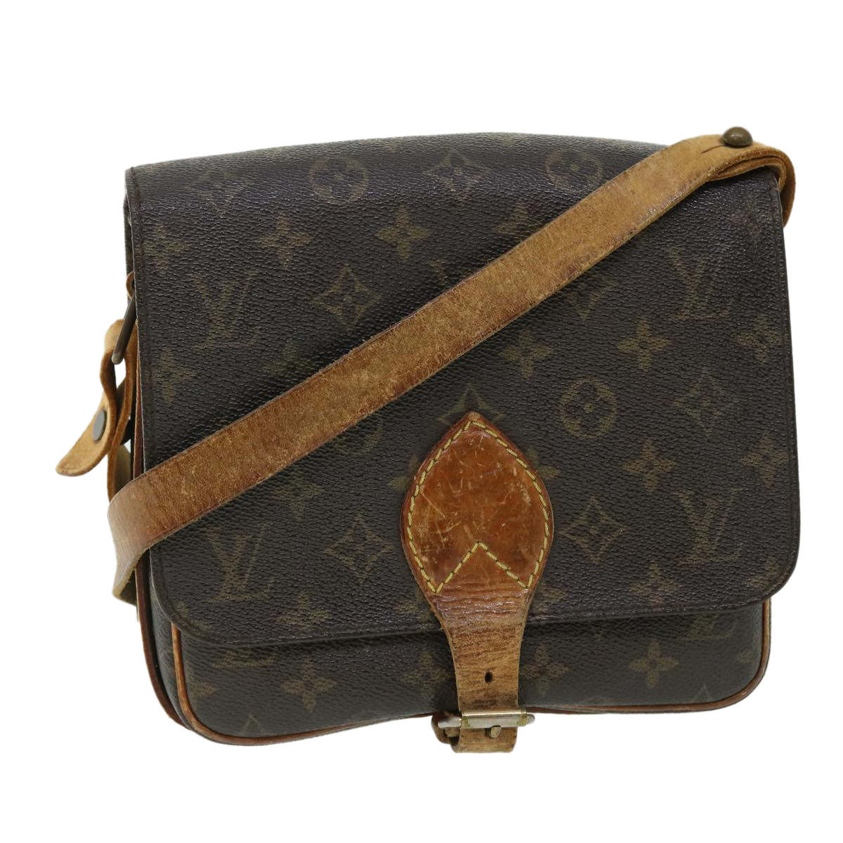 LOUIS VUITTON Monogram Cartouchiere MM Shoulder Bag M51253 LV Auth 51167