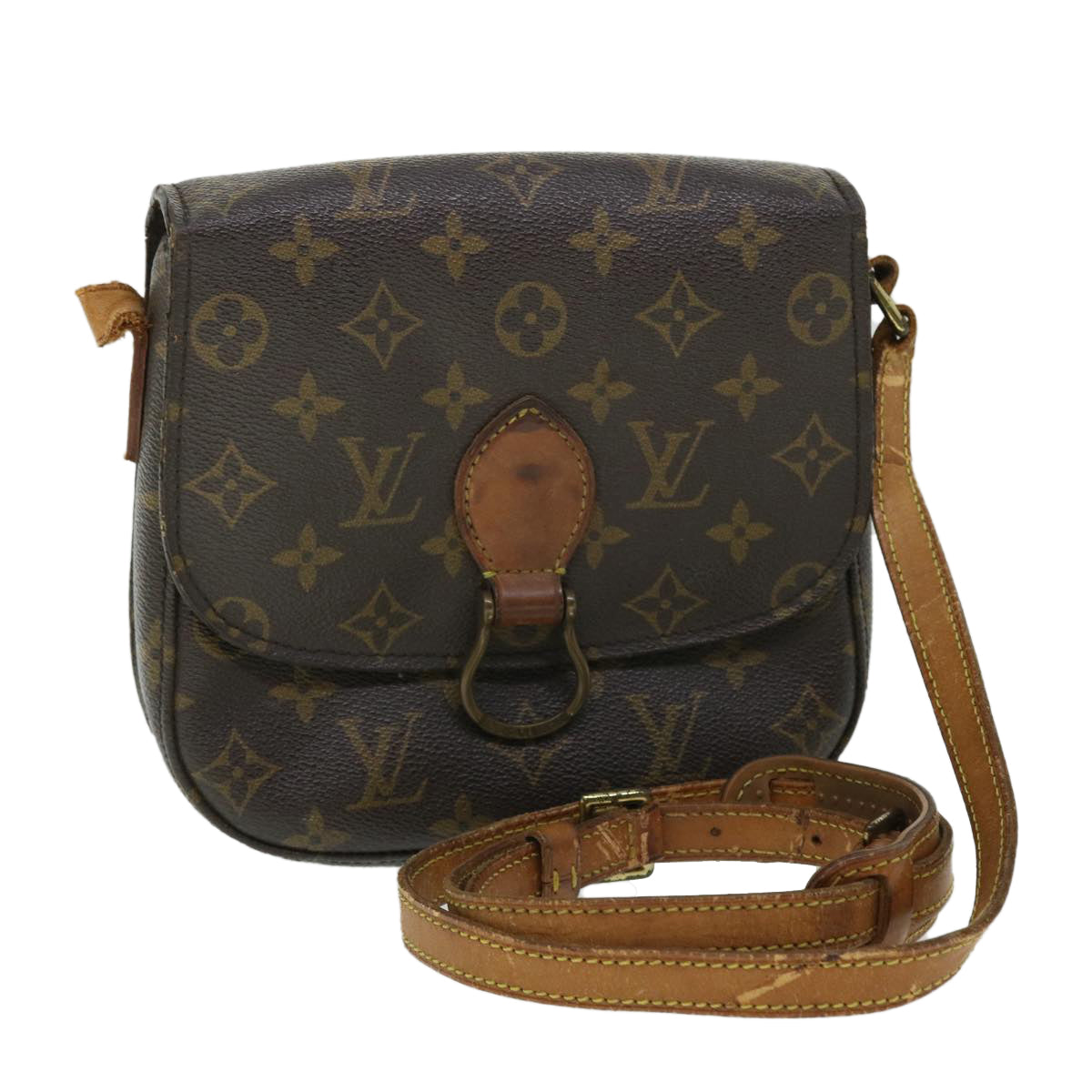 LOUIS VUITTON Monogram Saint Cloud MM Shoulder Bag M51243 LV Auth 51175