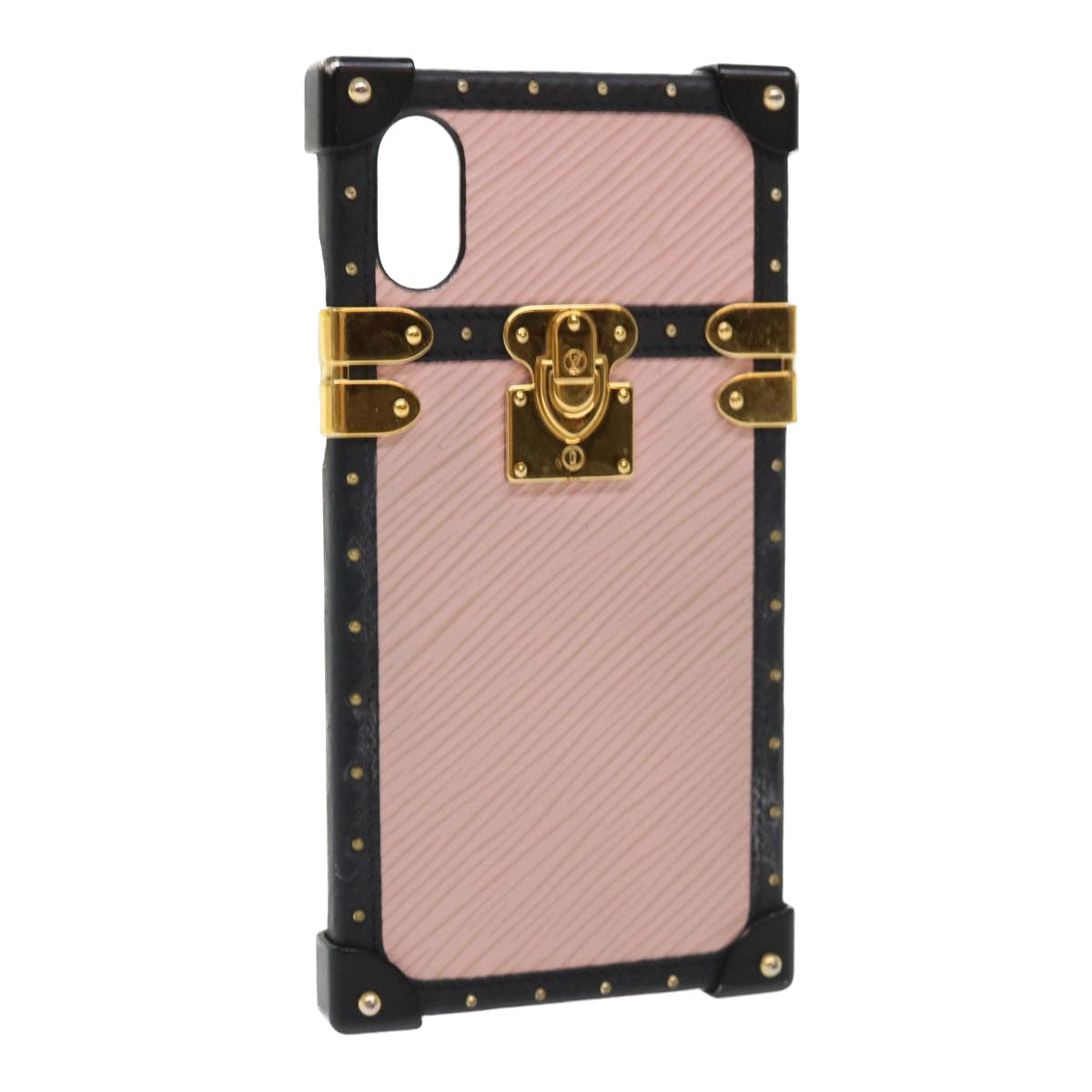 LOUIS VUITTON Epi Eye Trunk iPhone X/Xs Case Pink Black M67894 LV Auth 51255