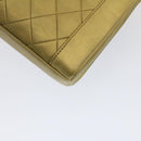 CHANEL Matelasse Turn Lock Chain Shoulder Bag Lamb Skin Gold CC Auth 51274A-11
