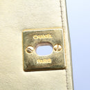 CHANEL Matelasse Turn Lock Chain Shoulder Bag Lamb Skin Gold CC Auth 51274A-14