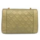 CHANEL Matelasse Turn Lock Chain Shoulder Bag Lamb Skin Gold CC Auth 51274A-3