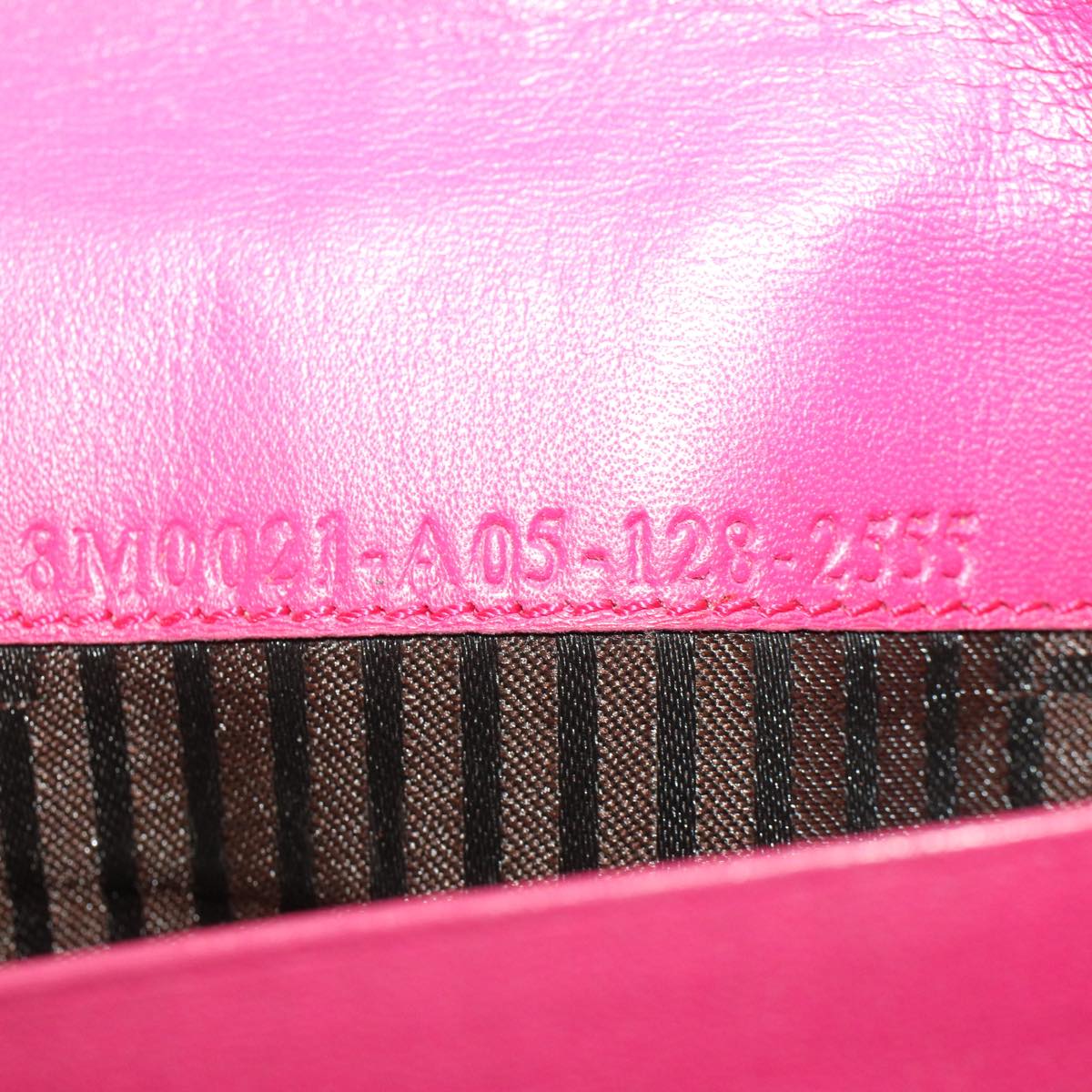 FENDI Long Wallet Patent leather Pink Auth 51304