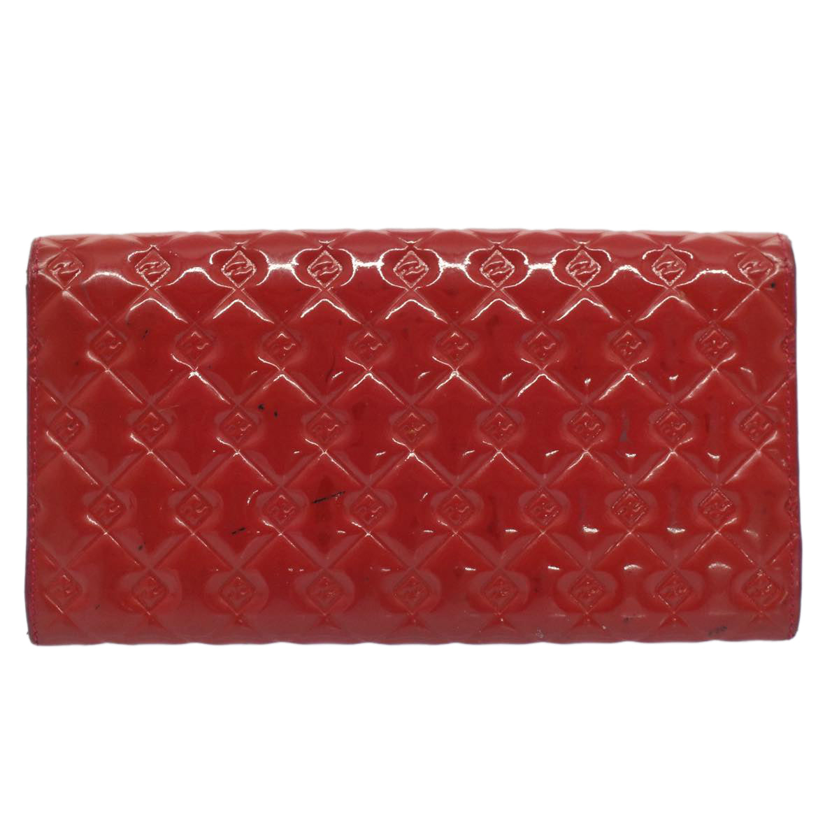 FENDI Long Wallet Patent leather Pink Auth 51304