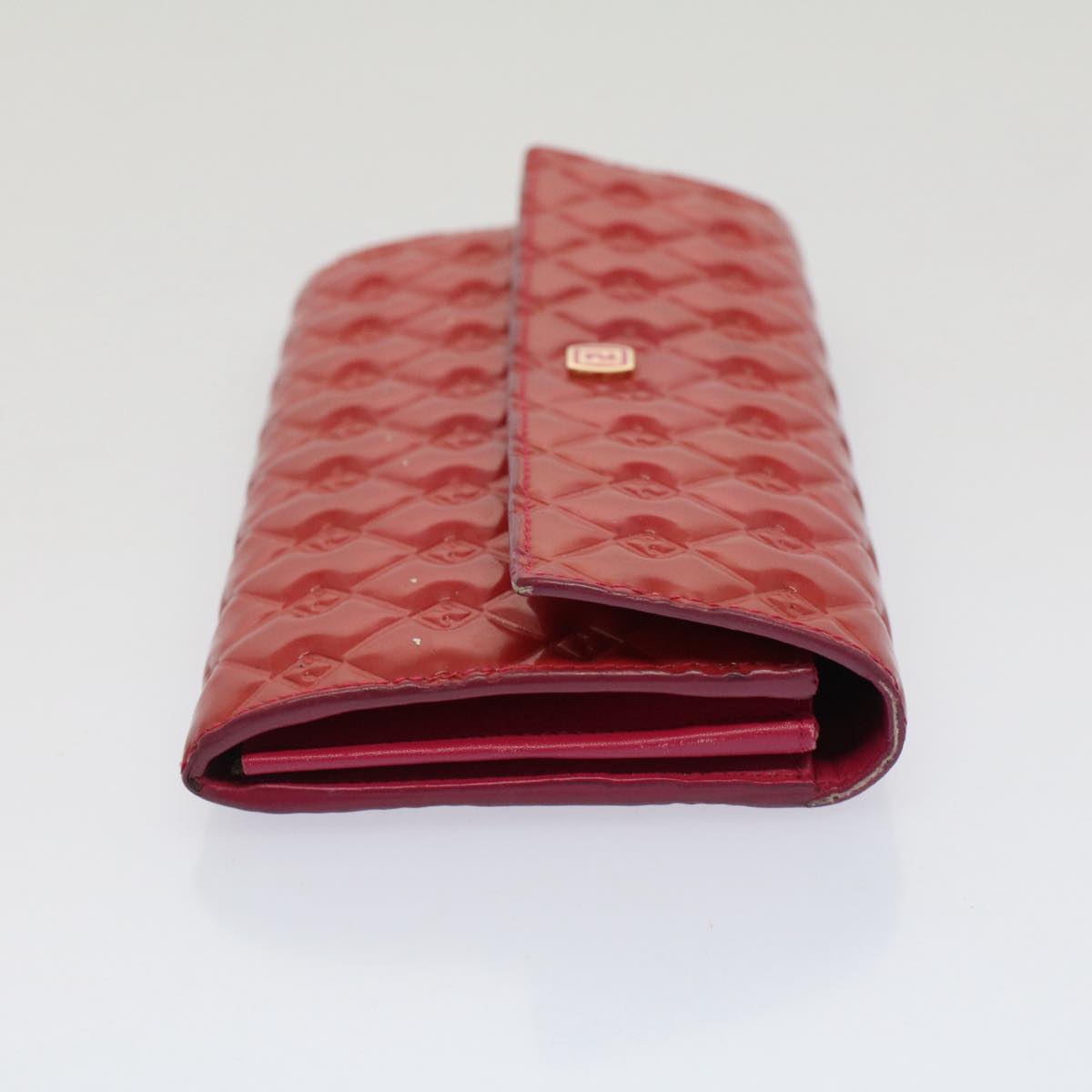 FENDI Long Wallet Patent leather Pink Auth 51304