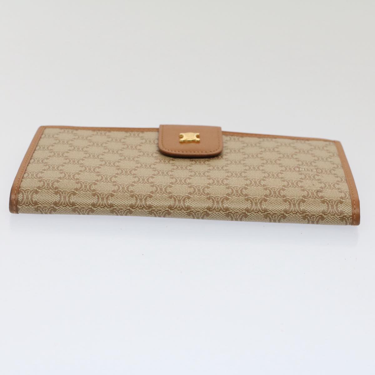 CELINE Macadam Canvas Long Wallet Beige Auth 51307