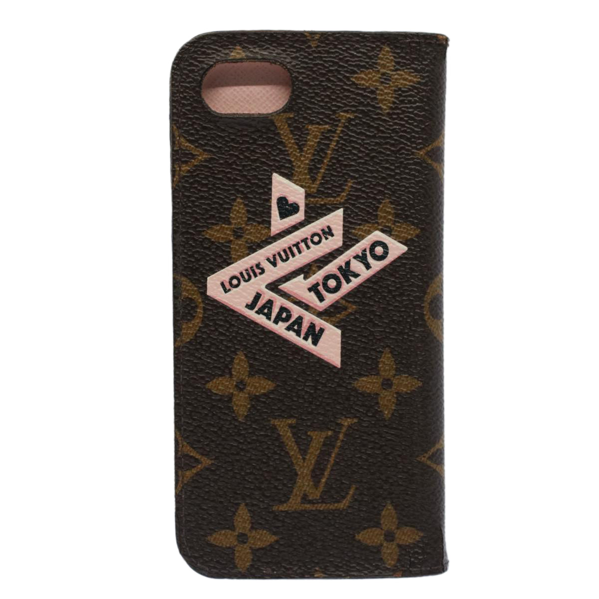 LOUIS VUITTON Monogram iPhone 8 Case iPhone Case Pink M63401 LV Auth 51327