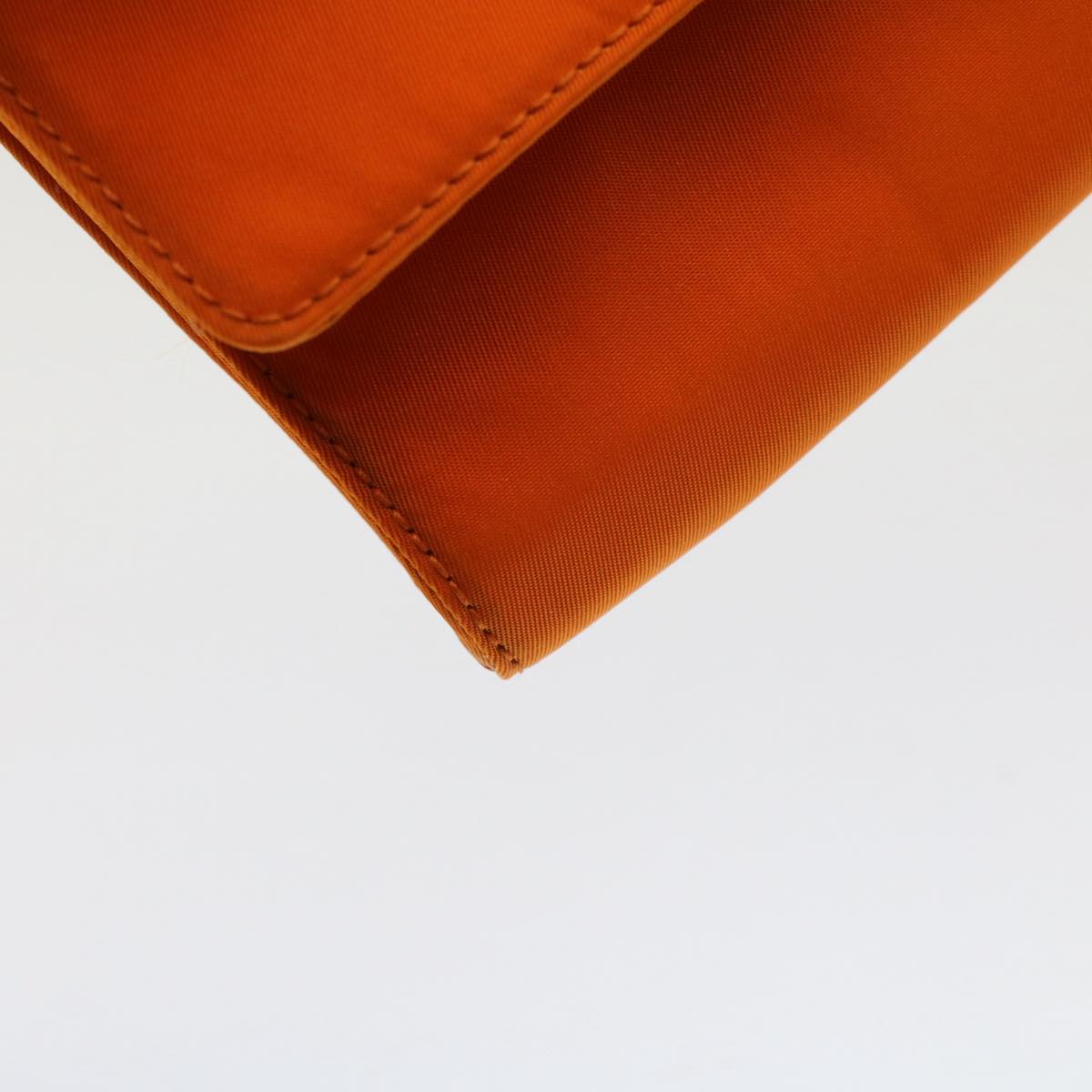 PRADA Wallet Shoulder Bag Nylon Orange Auth 51336