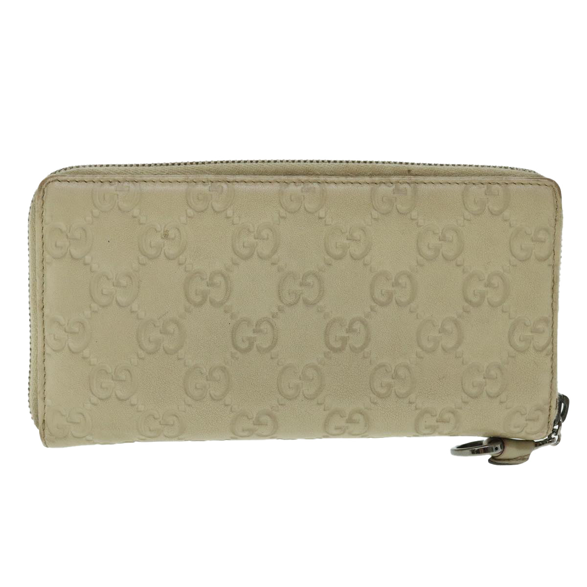 GUCCI GG Canvas Guccissima Long Wallet Beige 224246 Auth 51375 - 0