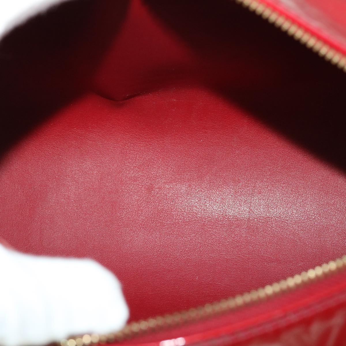 LOUIS VUITTON Monogram Vernis Bedford Hand Bag Red M91986 LV Auth 51408