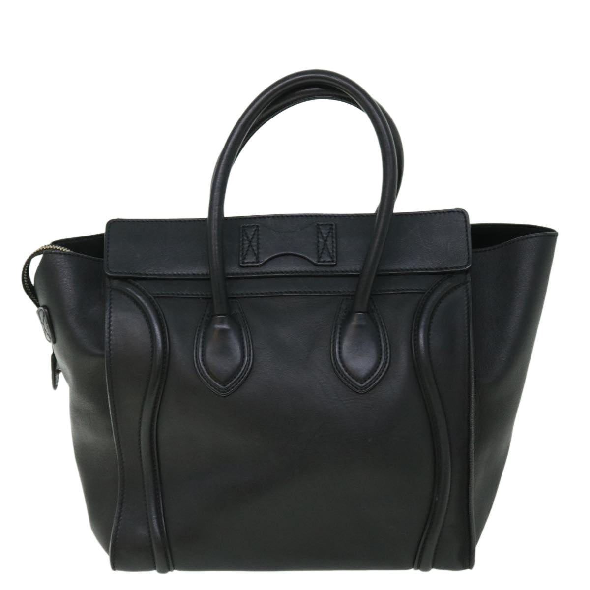 CELINE Luggage Mini Hand Bag Leather Black Auth 51427 - 0