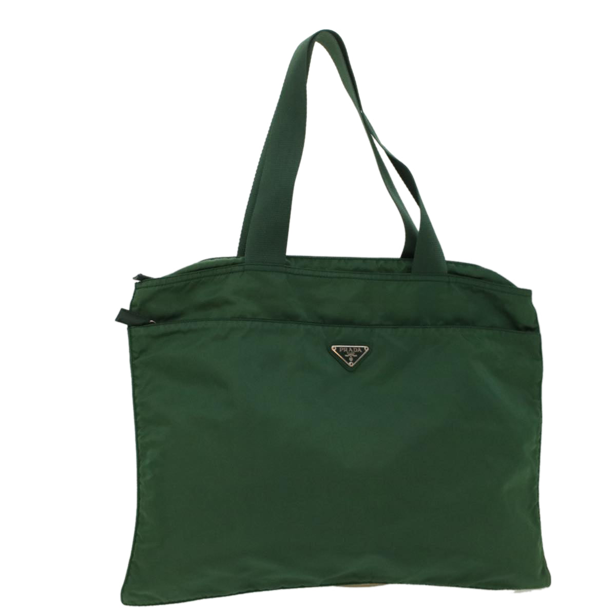 PRADA Tote Bag Nylon Green Auth 51470