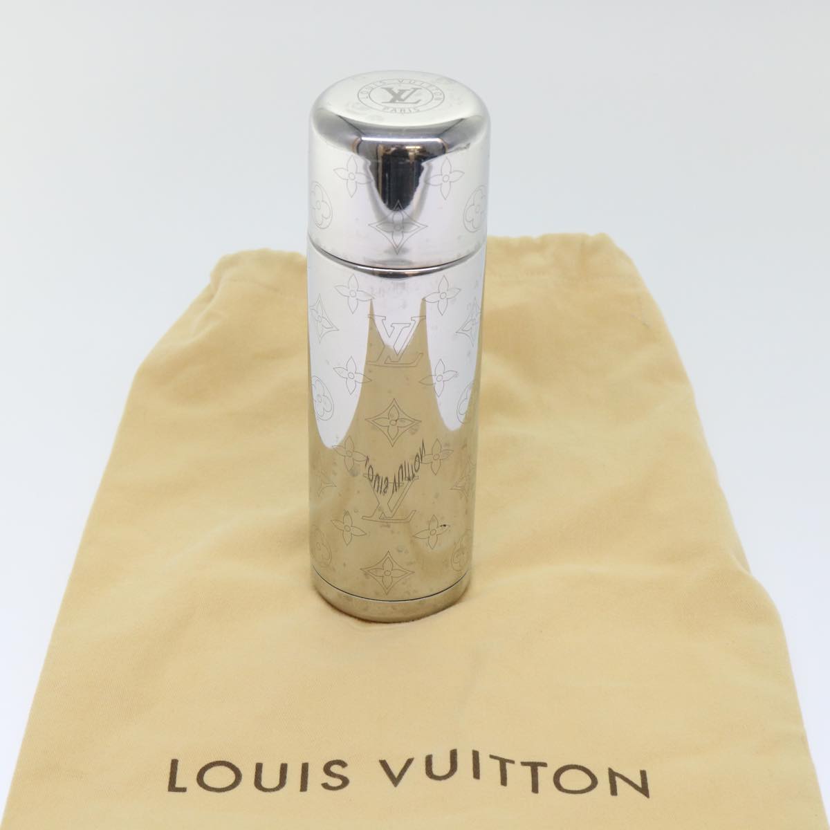 LOUIS VUITTON Monogram Flask holder Water bottle GI0518 LV Auth 51601