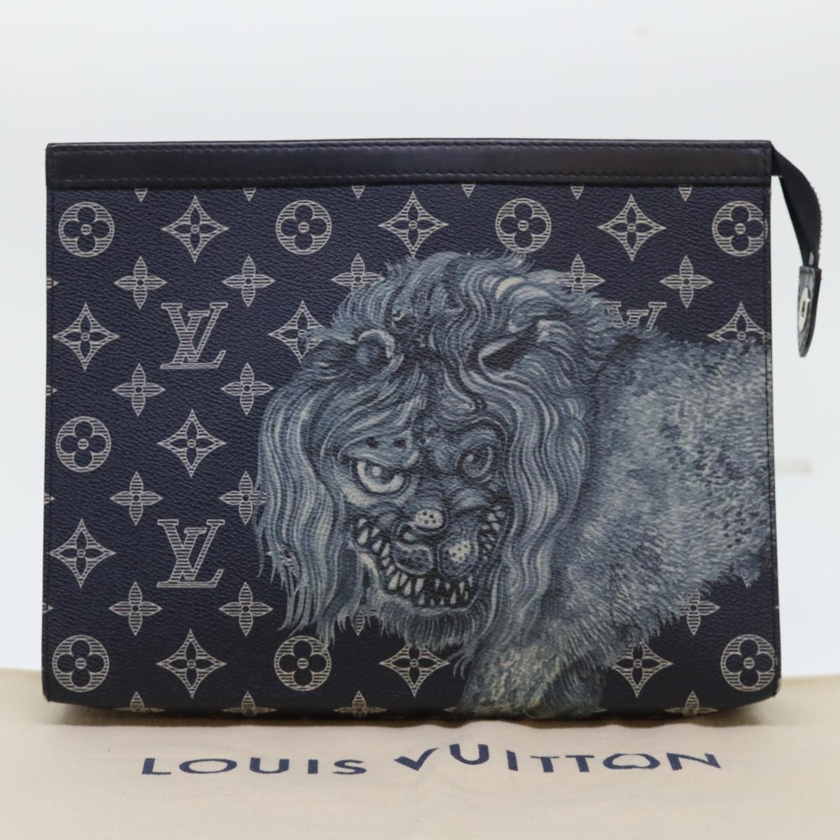 LOUIS VUITTON Monogram Savanna Pochette Voyage Clutch Bag M66639 LV Auth 51623